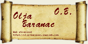 Olja Baranac vizit kartica